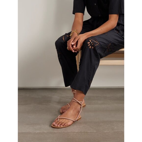 Amanu Kilimanjaro Sandals in Blush 39 New with Box Womens Wrap Flats - Picture 16 of 16